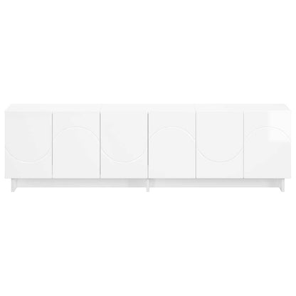 vidaXL TV Stand 140 x 34.5 x 40 cm High Gloss White Engineered Wood