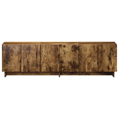vidaXL TV Stand 140 x 34.5 x 40 cm Smoked Oak Engineered Wood