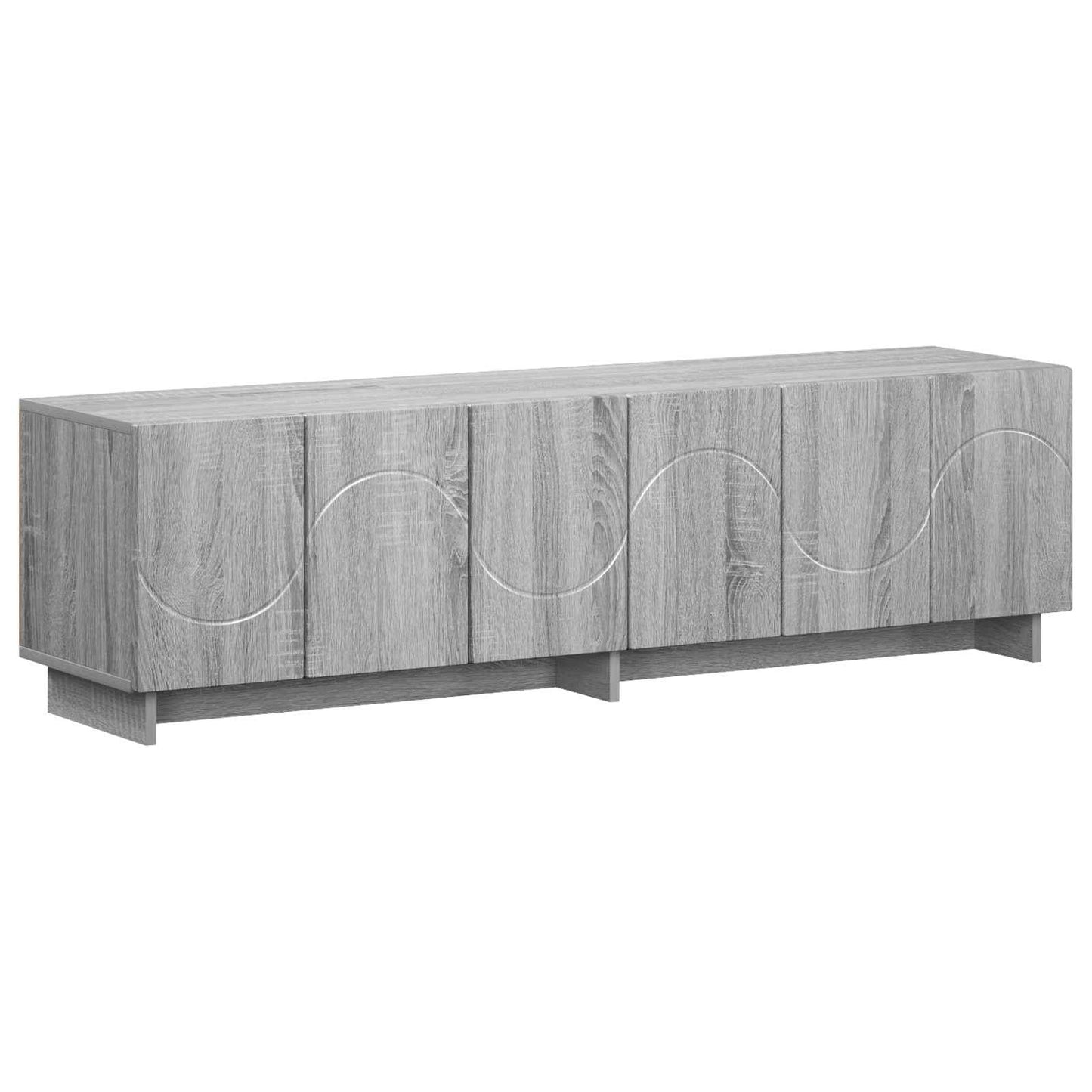 vidaXL TV Stand 140 x 34.5 x 40 cm Grey Sonoma Engineered Wood