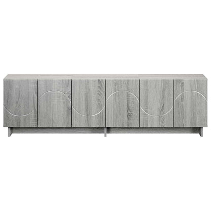 vidaXL TV Stand 140 x 34.5 x 40 cm Grey Sonoma Engineered Wood