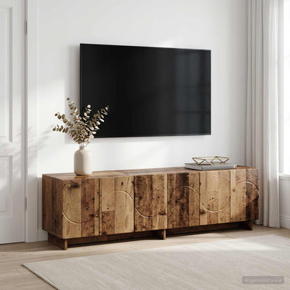 vidaXL TV Stand 140 x 34.5 x 40 cm Old Wood Engineered Wood