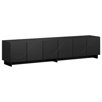 vidaXL TV Stand 180 x 34.5 x 40 cm Black Engineered Wood