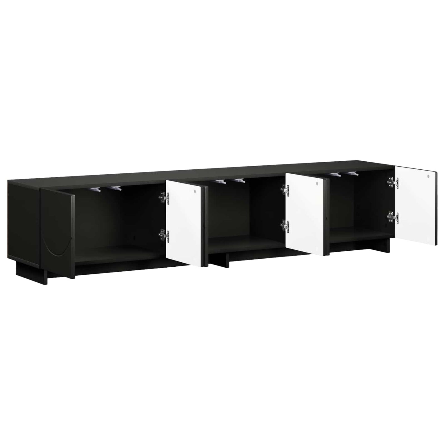 vidaXL TV Stand 180 x 34.5 x 40 cm Black Engineered Wood