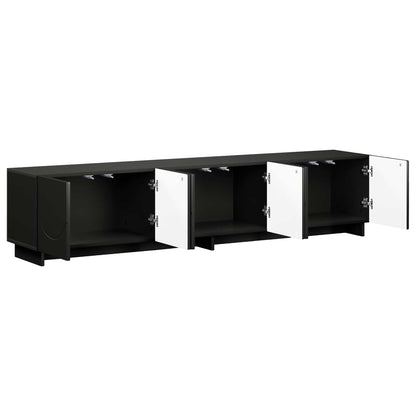 vidaXL TV Stand 180 x 34.5 x 40 cm Black Engineered Wood