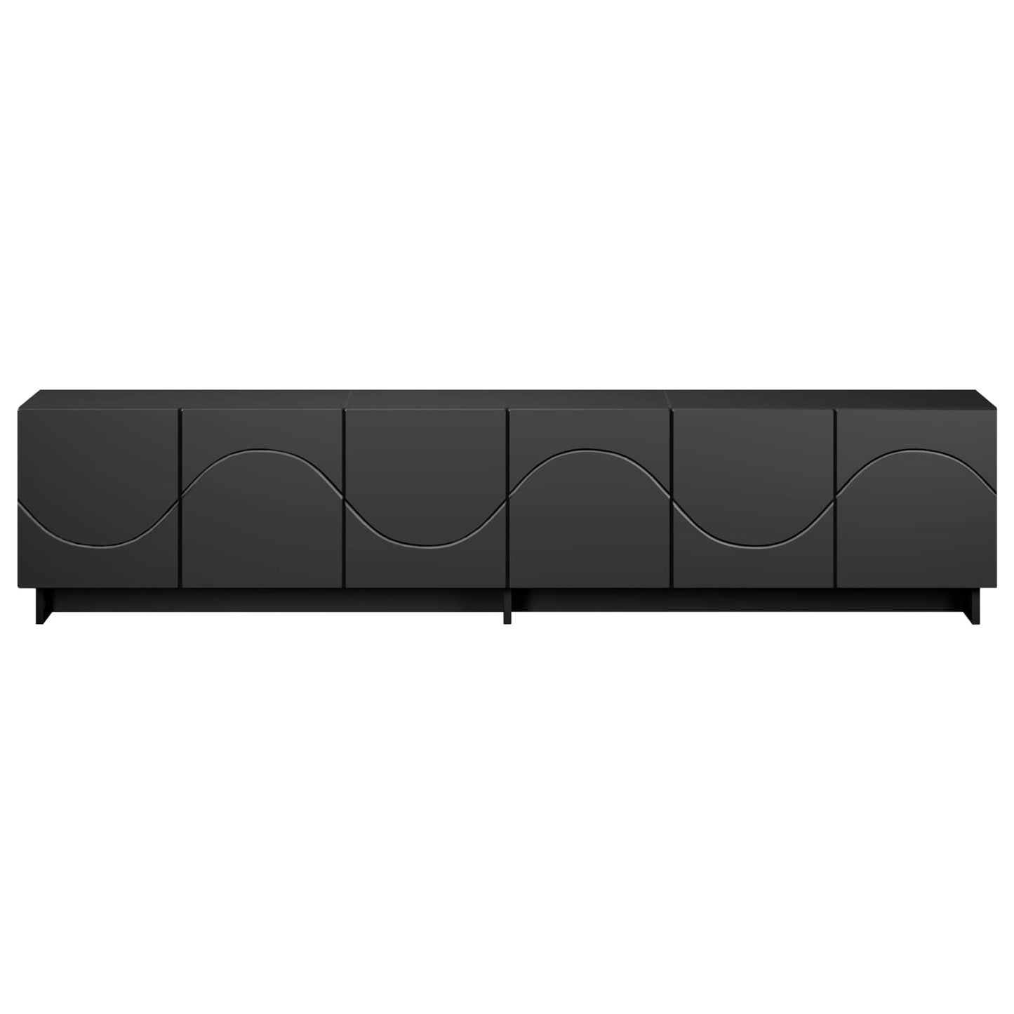 vidaXL TV Stand 180 x 34.5 x 40 cm Black Engineered Wood