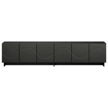 vidaXL TV Stand 180 x 34.5 x 40 cm Black Engineered Wood
