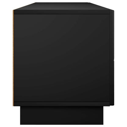 vidaXL TV Stand 180 x 34.5 x 40 cm Black Engineered Wood