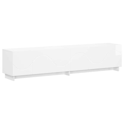 vidaXL TV Stand 180 x 34.5 x 40 cm High Gloss White Engineered Wood