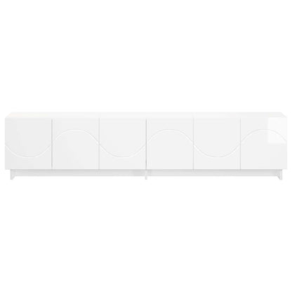 vidaXL TV Stand 180 x 34.5 x 40 cm High Gloss White Engineered Wood