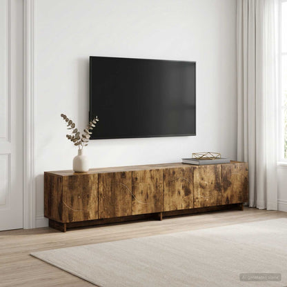 vidaXL TV Stand 180 x 34.5 x 40 cm Smoked Oak Engineered Wood