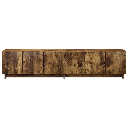 vidaXL TV Stand 180 x 34.5 x 40 cm Smoked Oak Engineered Wood