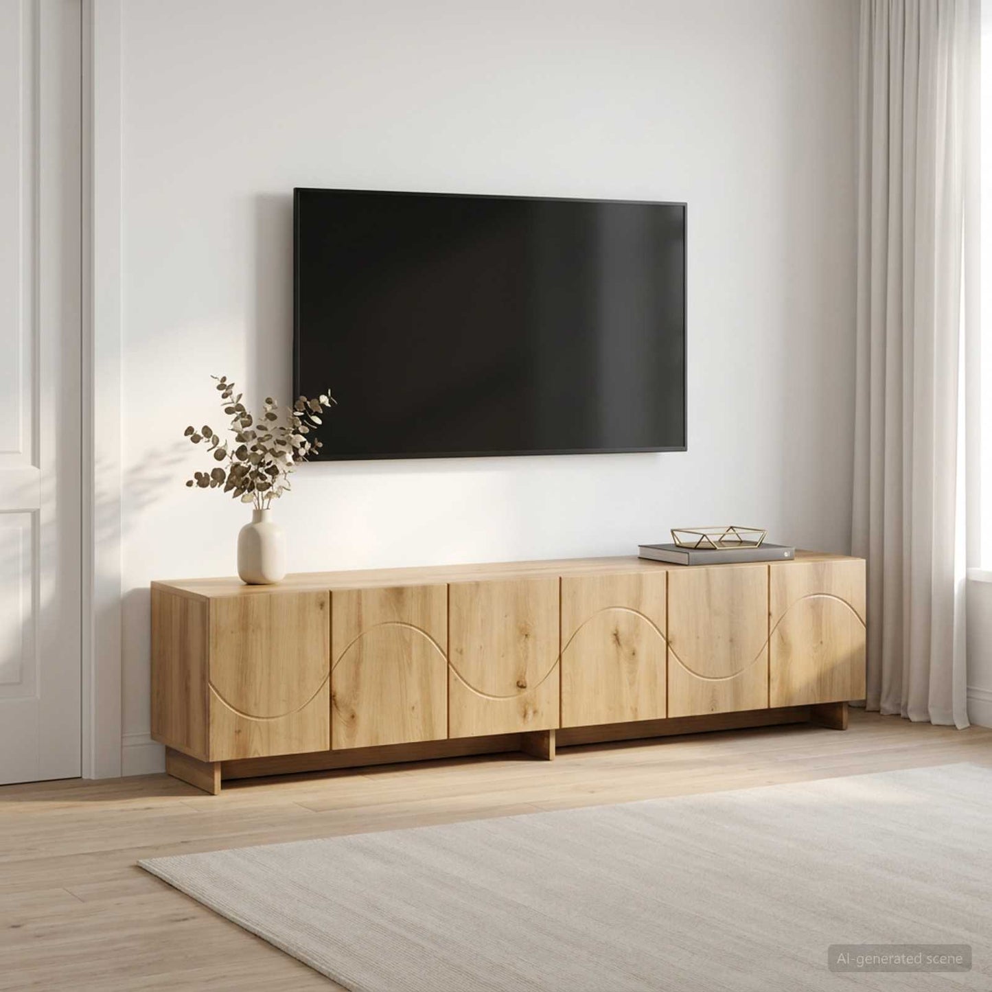 vidaXL TV Stand 180 x 34.5 x 40 cm Artisan Oak Engineered Wood