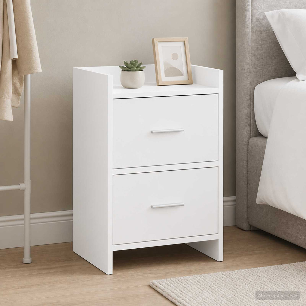 vidaXL Bedside Tables White 40 x 30 x 60 cm Engineered Wood