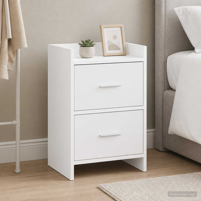 vidaXL Bedside Tables 2 pcs White 40 x 30 x 60 cm Engineered Wood