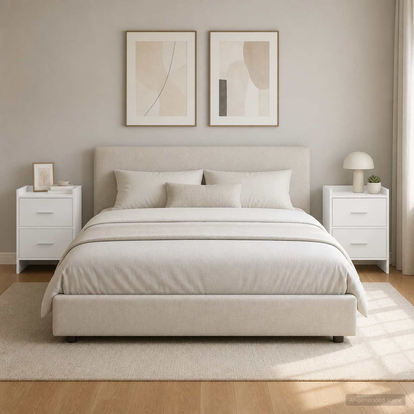 vidaXL Bedside Tables 2 pcs White 40 x 30 x 60 cm Engineered Wood