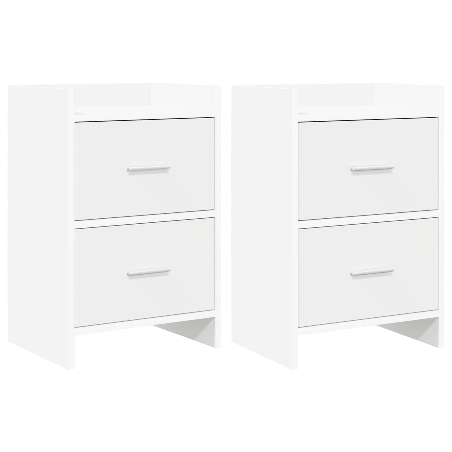 vidaXL Bedside Tables 2 pcs White 40 x 30 x 60 cm Engineered Wood
