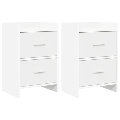 vidaXL Bedside Tables 2 pcs White 40 x 30 x 60 cm Engineered Wood