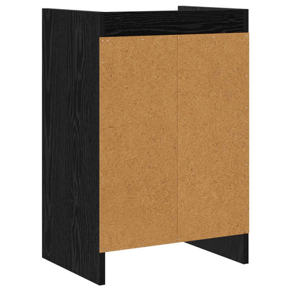 vidaXL Bedside Tables Black Oak 40 x 30 x 60 cm Engineered Wood