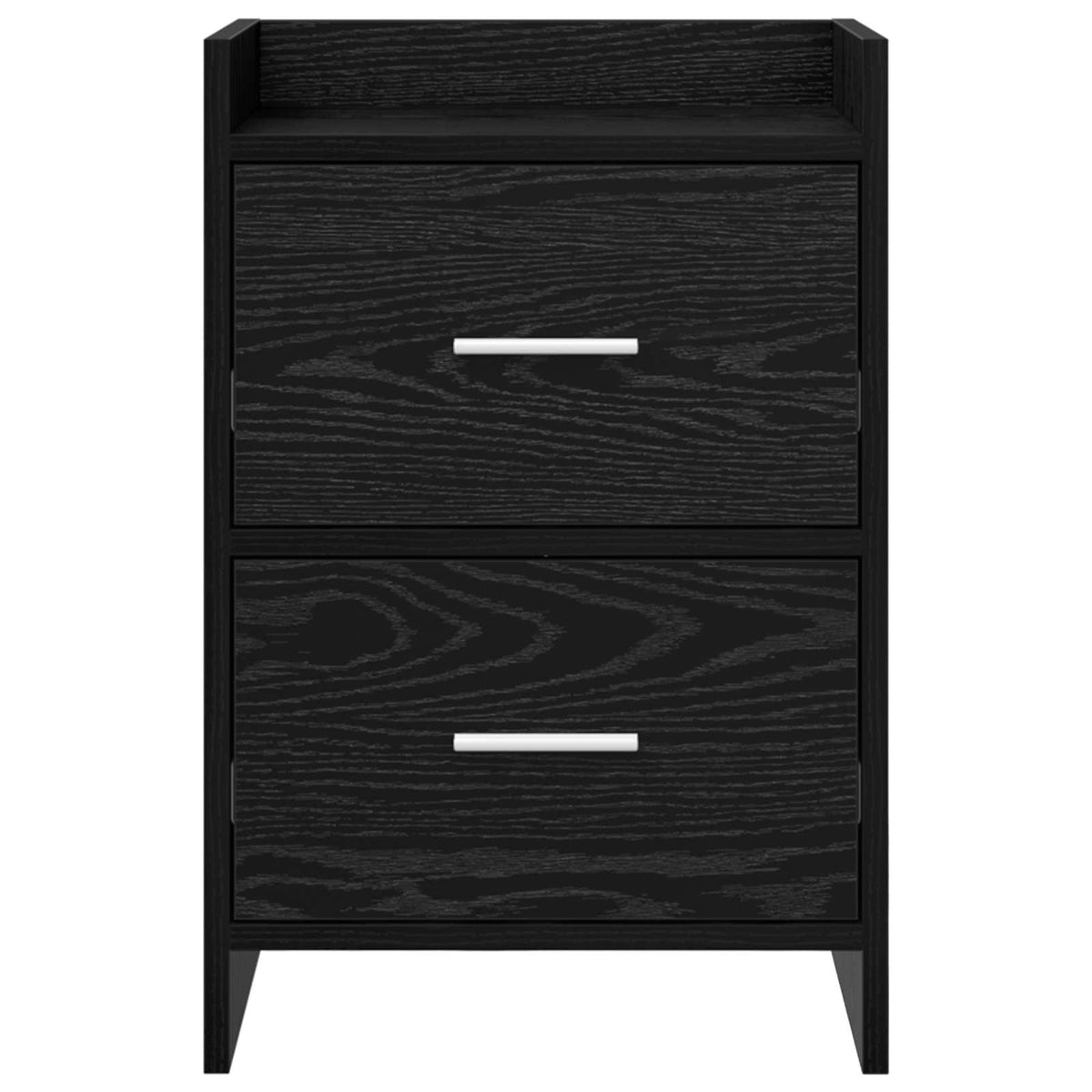 vidaXL Bedside Tables Black Oak 40 x 30 x 60 cm Engineered Wood
