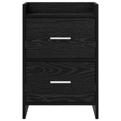 vidaXL Bedside Tables Black Oak 40 x 30 x 60 cm Engineered Wood