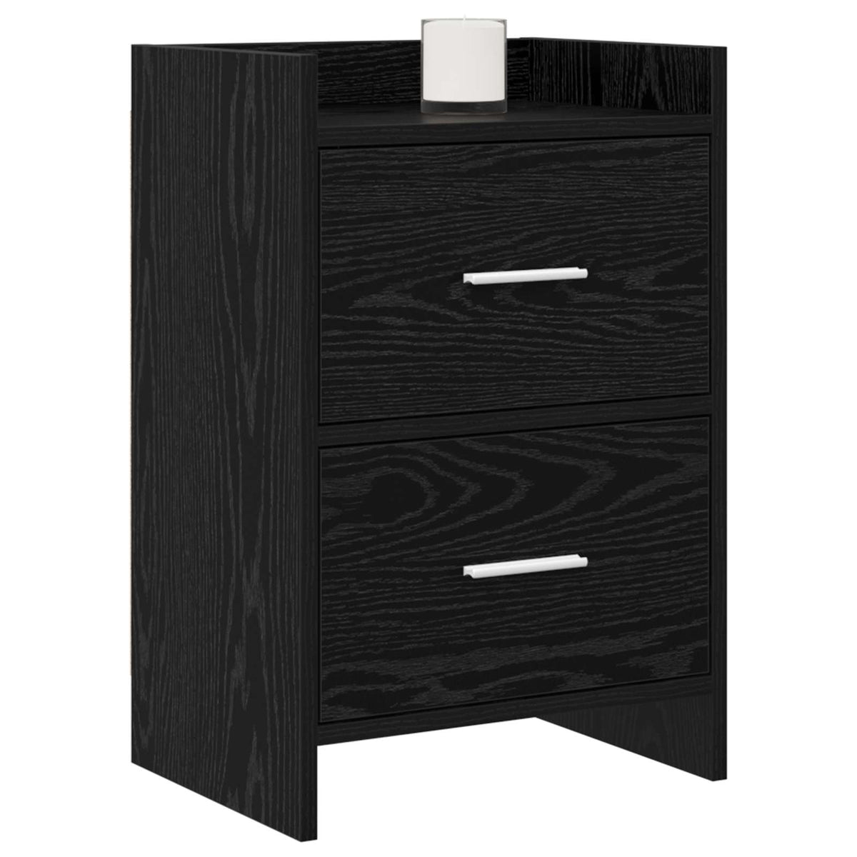vidaXL Bedside Tables Black Oak 40 x 30 x 60 cm Engineered Wood
