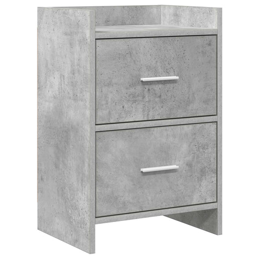 vidaXL Bedside Tables Concrete Grey 40 x 30 x 60 cm Engineered Wood