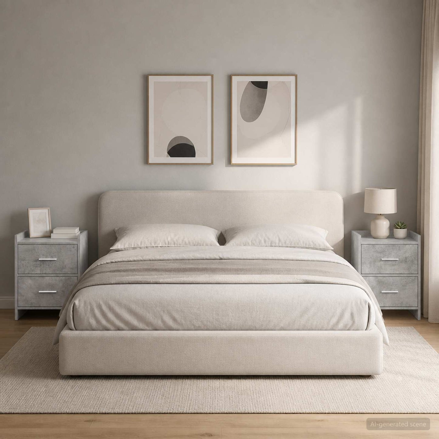 vidaXL Bedside Tables 2 pcs Concrete Grey 40 x 30 x 60 cm
