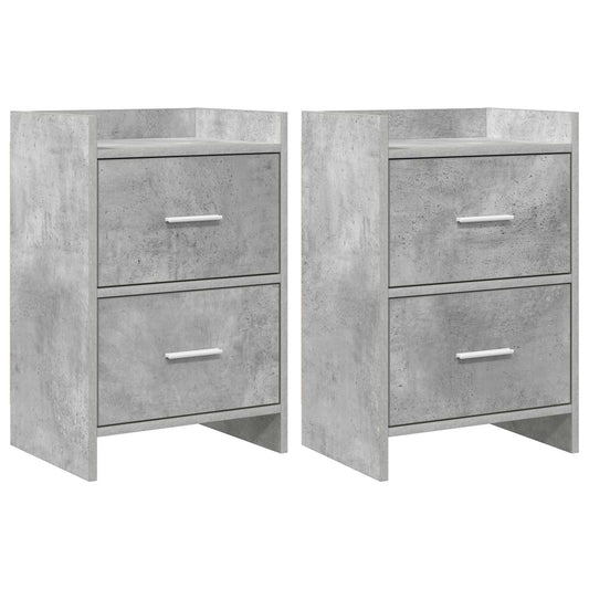 vidaXL Bedside Tables 2 pcs Concrete Grey 40 x 30 x 60 cm