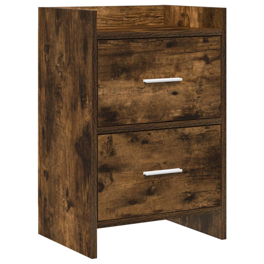 vidaXL Bedside Tables Smoked Oak 40 x 30 x 60 cm Engineered Wood