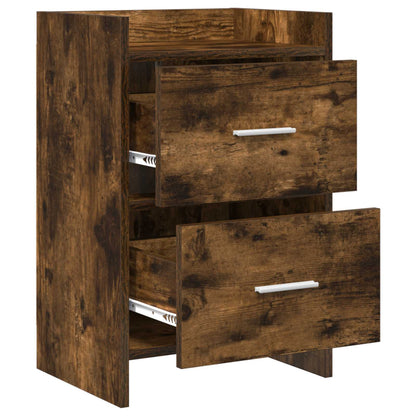 vidaXL Bedside Tables Smoked Oak 40 x 30 x 60 cm Engineered Wood