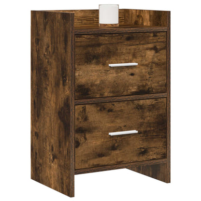 vidaXL Bedside Tables 2 pcs Smoked Oak 40 x 30 x 60 cm Engineered Wood