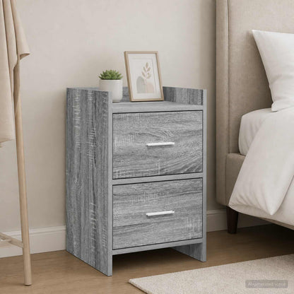 vidaXL Bedside Tables 2 pcs Grey Sonoma 40 x 30 x 60 cm