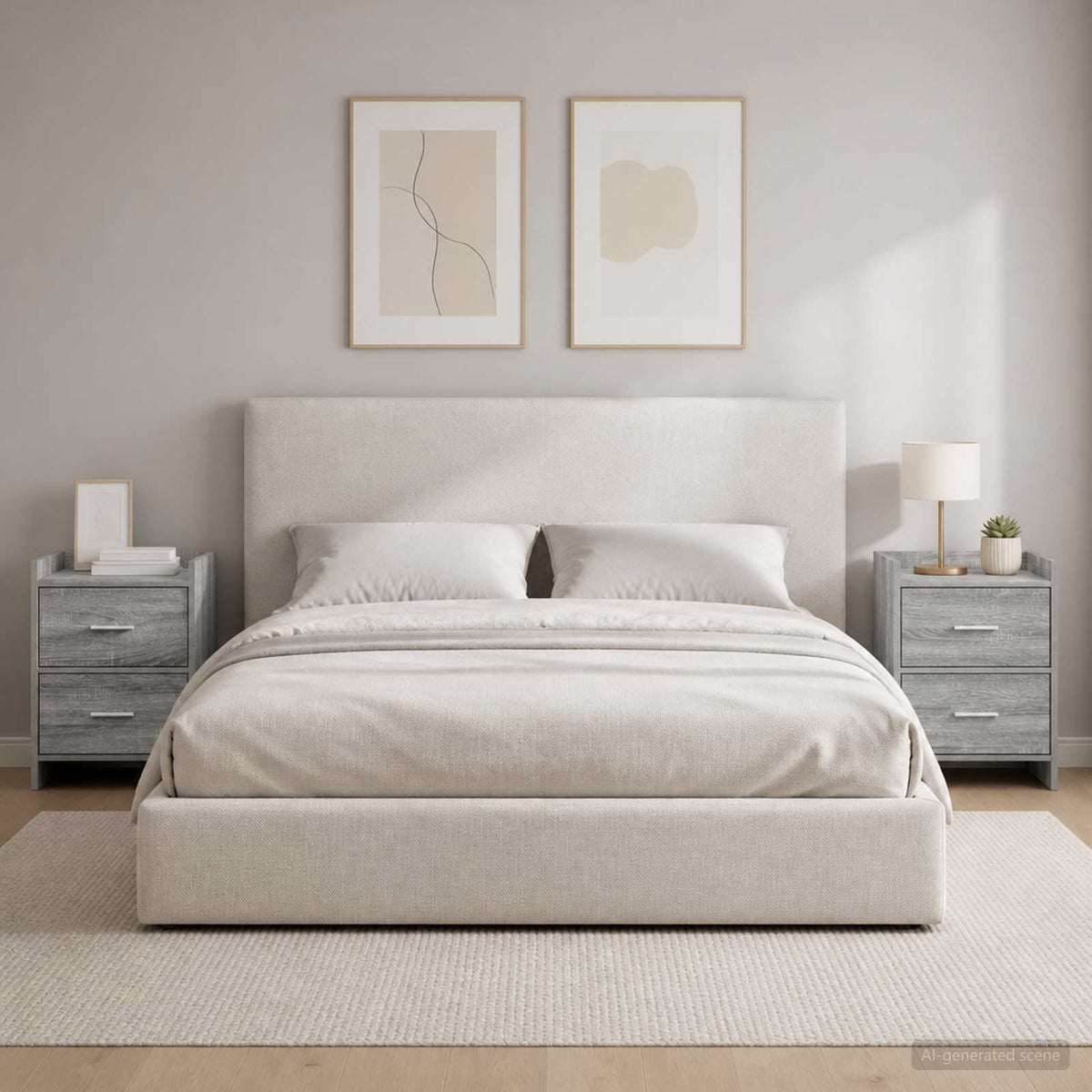 vidaXL Bedside Tables 2 pcs Grey Sonoma 40 x 30 x 60 cm