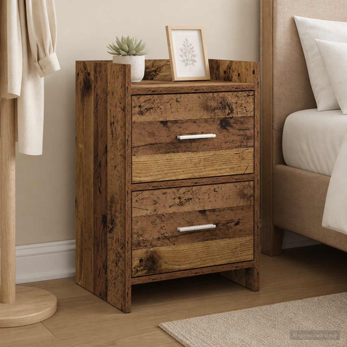 vidaXL Bedside Tables Old Wood 40 x 30 x 60 cm Engineered Wood