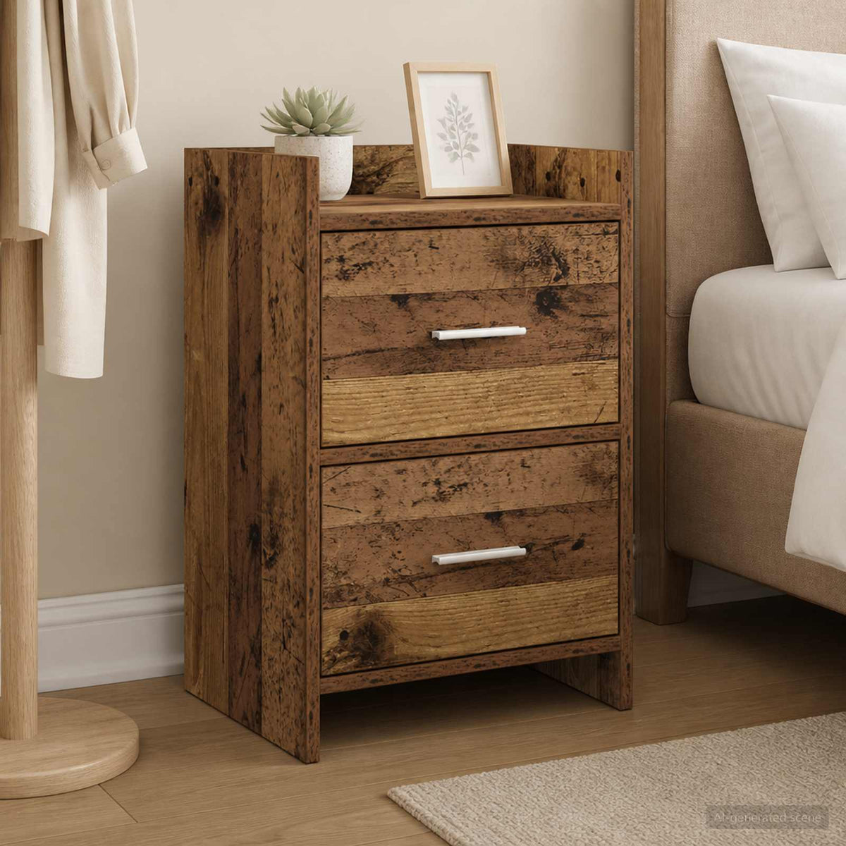 vidaXL Bedside Tables 2 pcs Old Wood 40 x 30 x 60 cm Engineered Wood