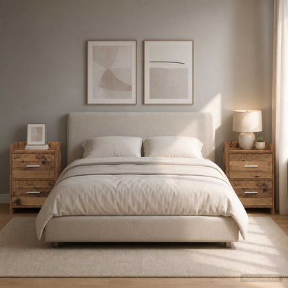 vidaXL Bedside Tables 2 pcs Old Wood 40 x 30 x 60 cm Engineered Wood