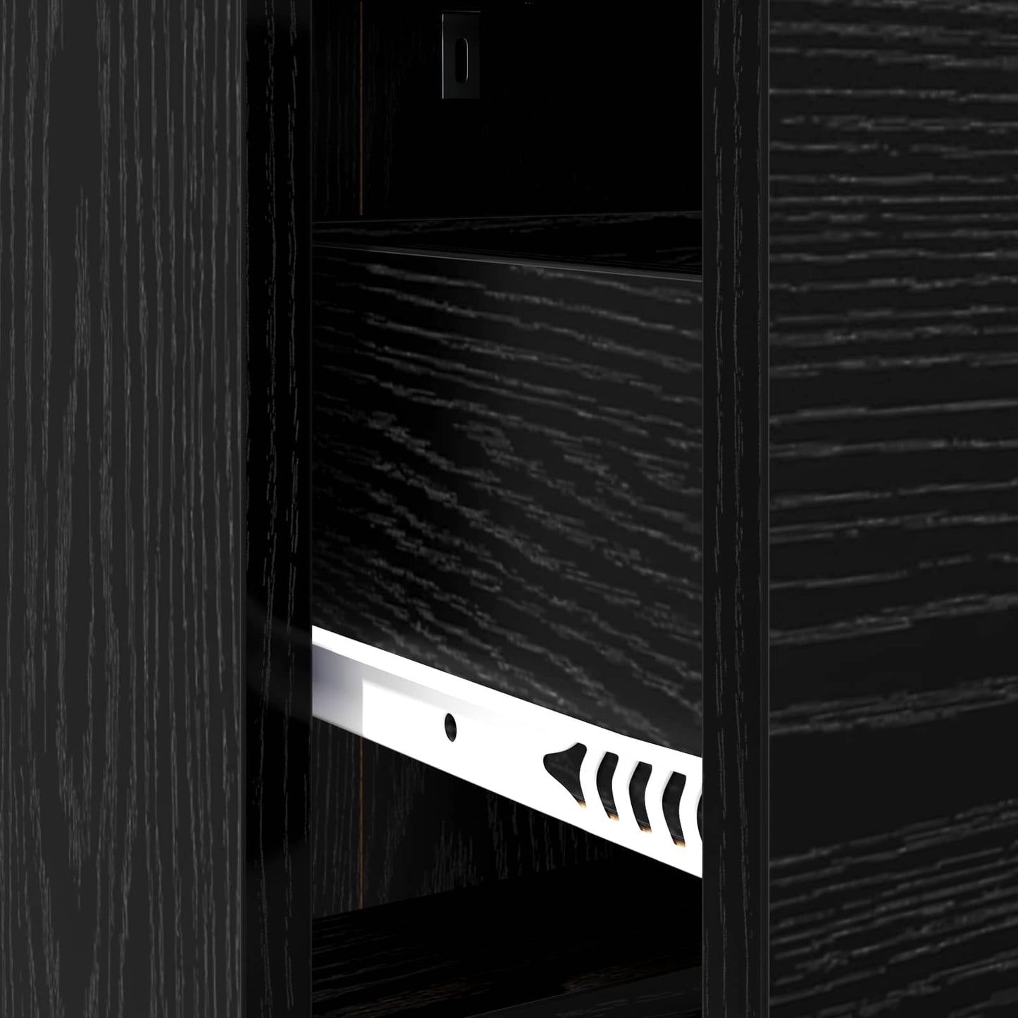 vidaXL Bedside Tables Black Oak 40 x 30 x 60 cm Engineered Wood