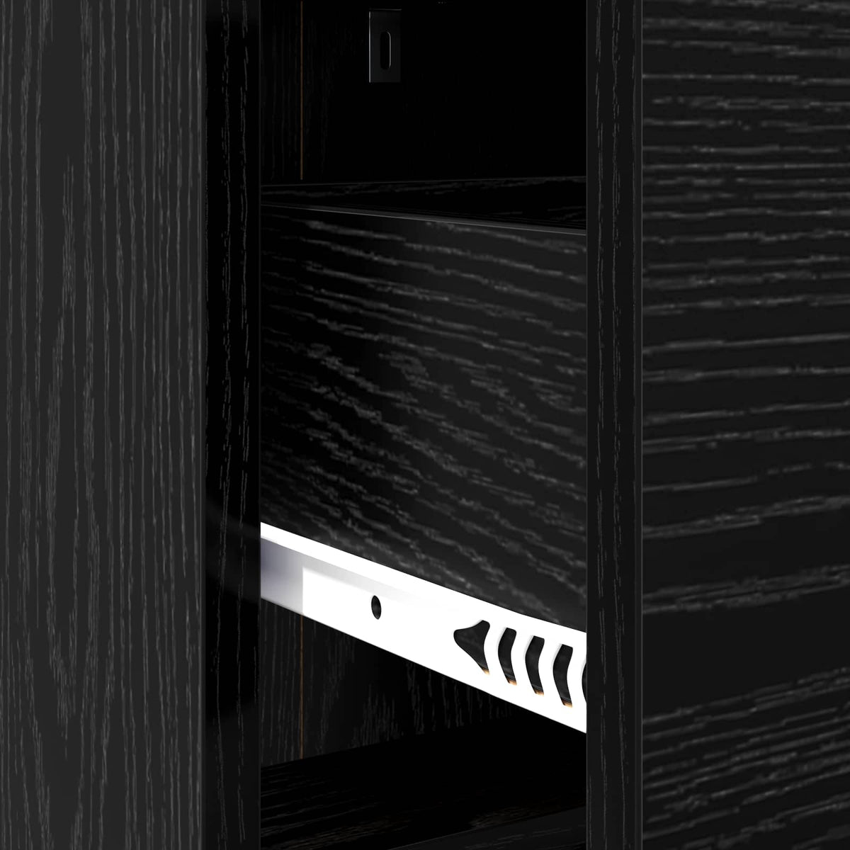 vidaXL Bedside Tables Black Oak 40 x 30 x 60 cm Engineered Wood
