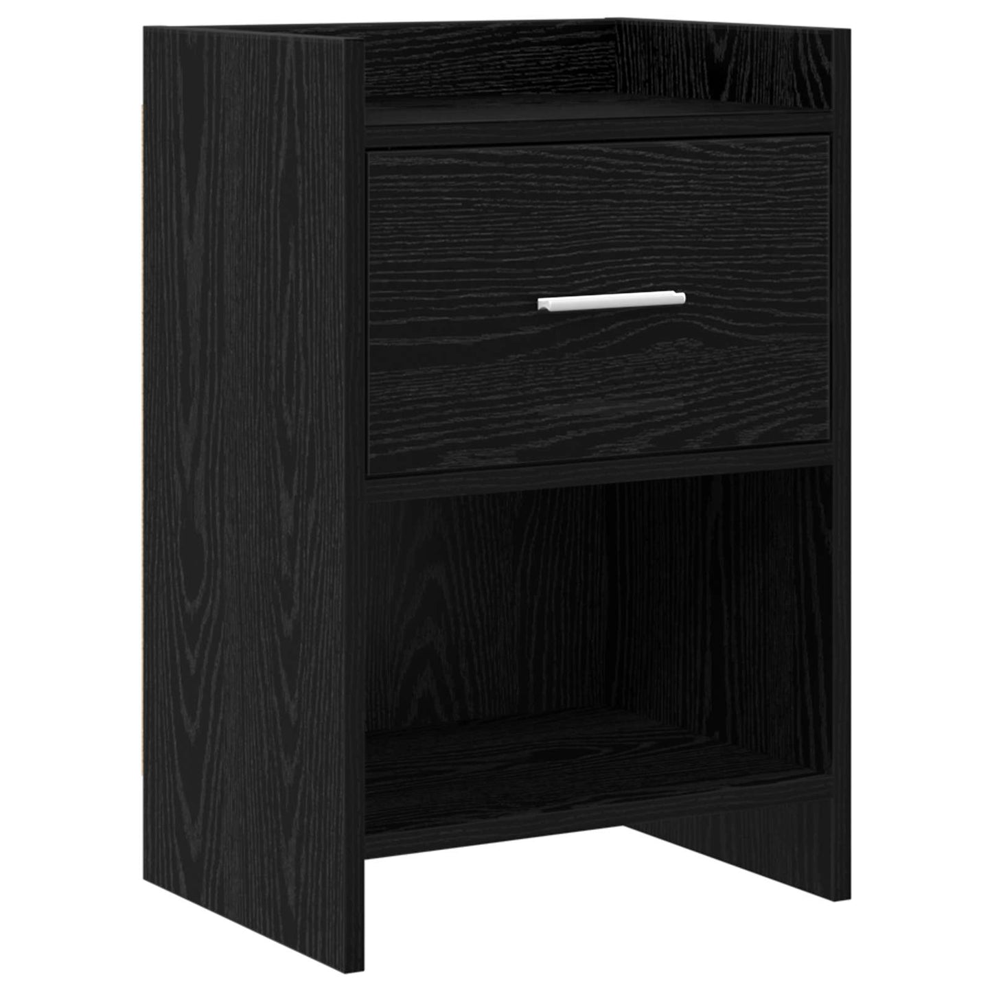 vidaXL Bedside Tables Black Oak 40 x 30 x 60 cm Engineered Wood