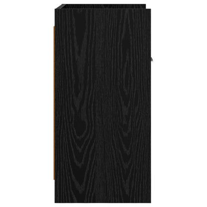 vidaXL Bedside Tables Black Oak 40 x 30 x 60 cm Engineered Wood