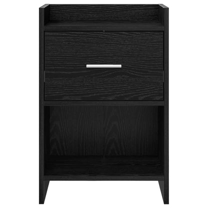 vidaXL Bedside Tables 2 pcs Black Oak 40 x 30 x 60 cm Engineered Wood