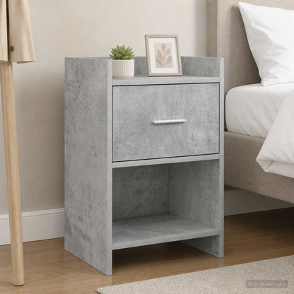 vidaXL Bedside Tables Concrete Grey 40 x 30 x 60 cm Engineered Wood