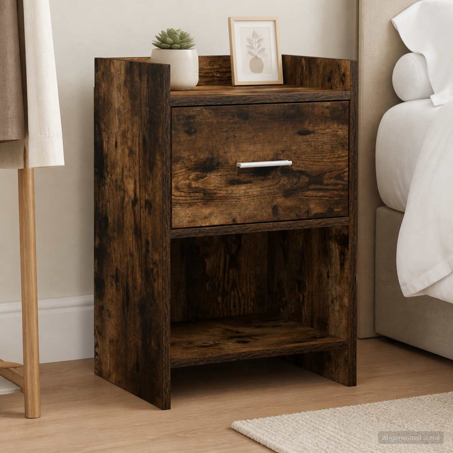 vidaXL Bedside Tables 2 pcs Smoked Oak 40 x 30 x 60 cm Engineered Wood