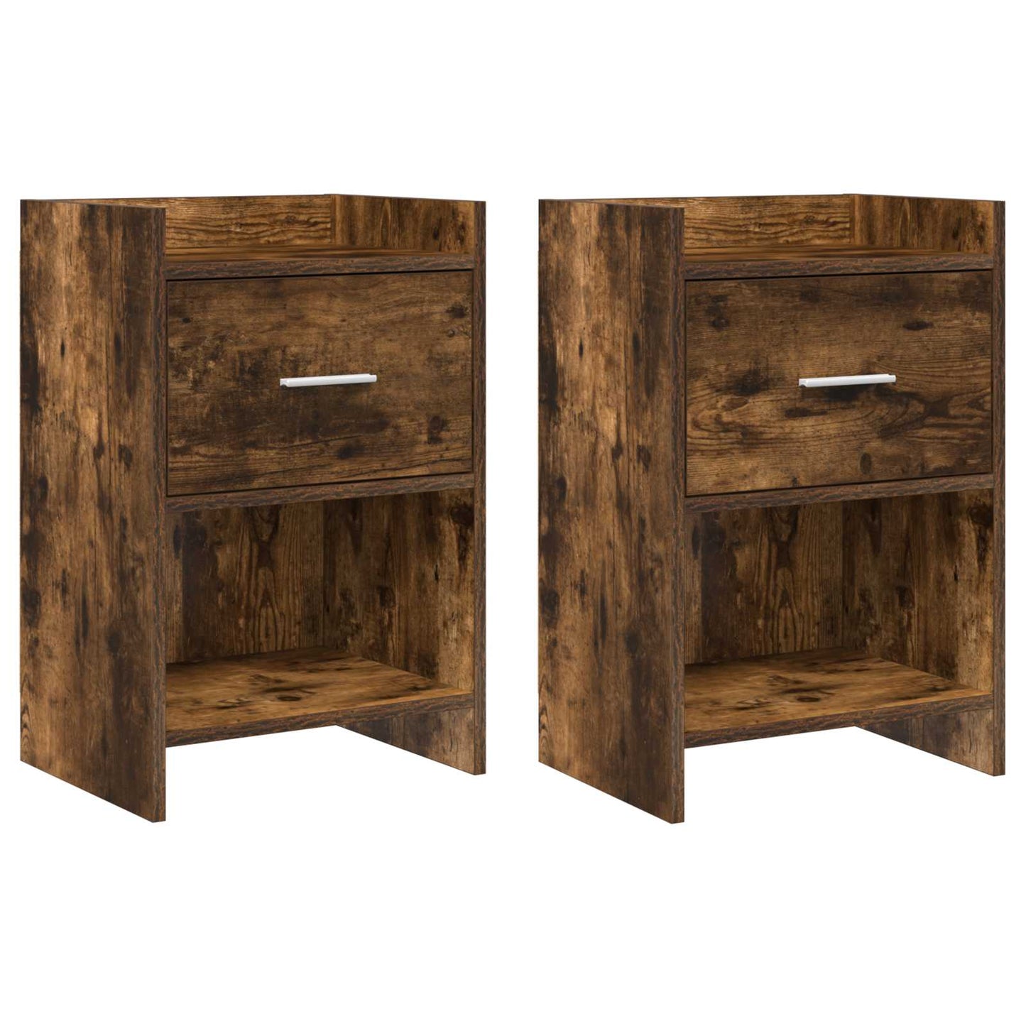 vidaXL Bedside Tables 2 pcs Smoked Oak 40 x 30 x 60 cm Engineered Wood