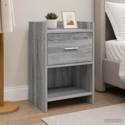 vidaXL Bedside Tables 2 pcs Grey Sonoma 40 x 30 x 60 cm