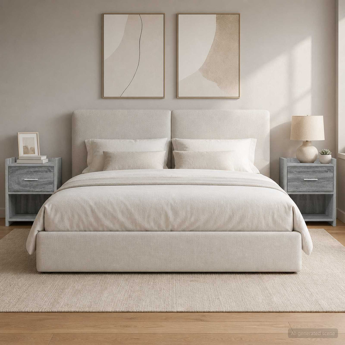 vidaXL Bedside Tables 2 pcs Grey Sonoma 40 x 30 x 60 cm