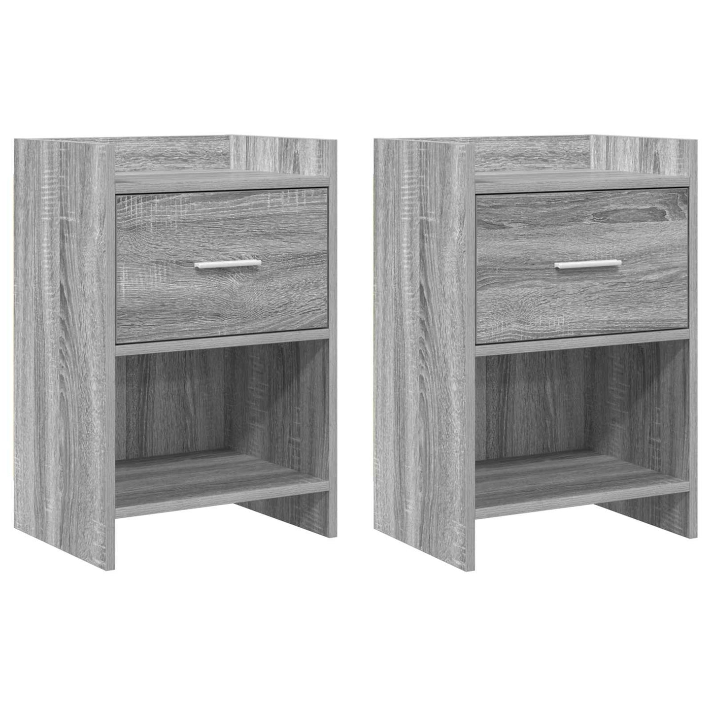 vidaXL Bedside Tables 2 pcs Grey Sonoma 40 x 30 x 60 cm