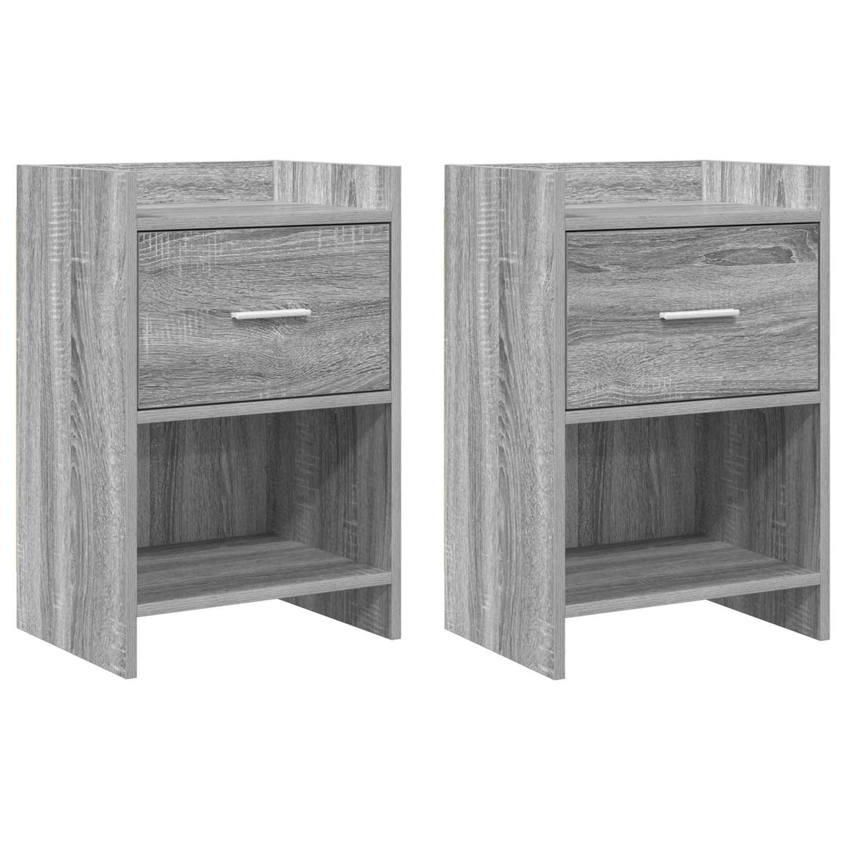 vidaXL Bedside Tables 2 pcs Grey Sonoma 40 x 30 x 60 cm