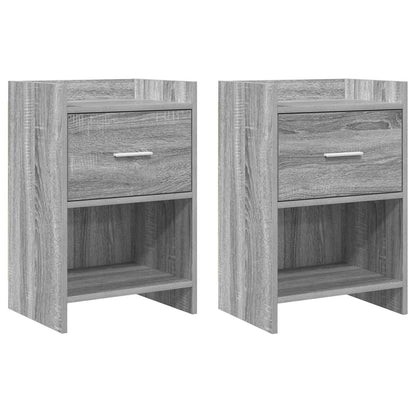 vidaXL Bedside Tables 2 pcs Grey Sonoma 40 x 30 x 60 cm