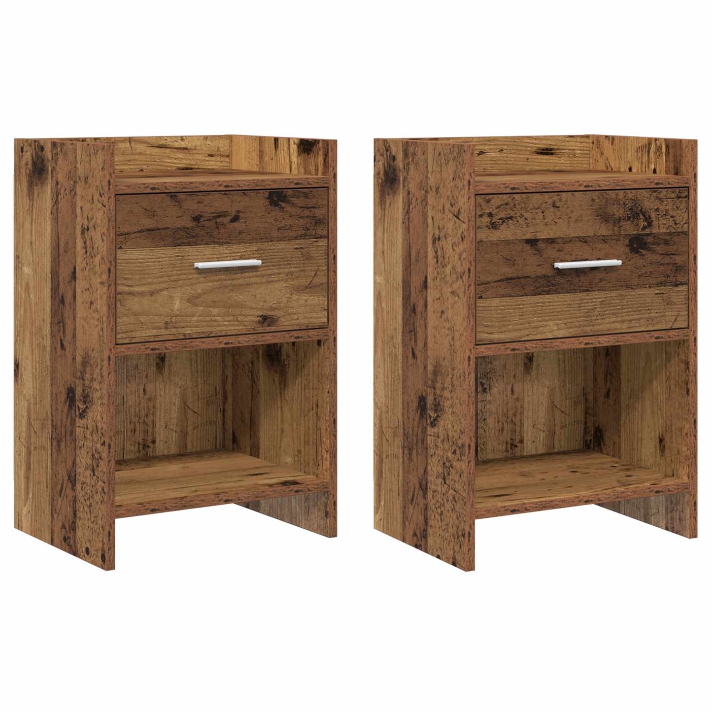 vidaXL Bedside Tables 2 pcs Old Wood 40 x 30 x 60 cm Engineered Wood